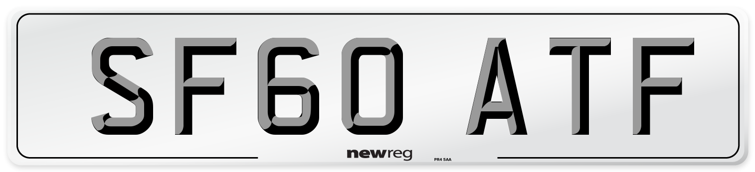 SF60 ATF Number Plate from New Reg